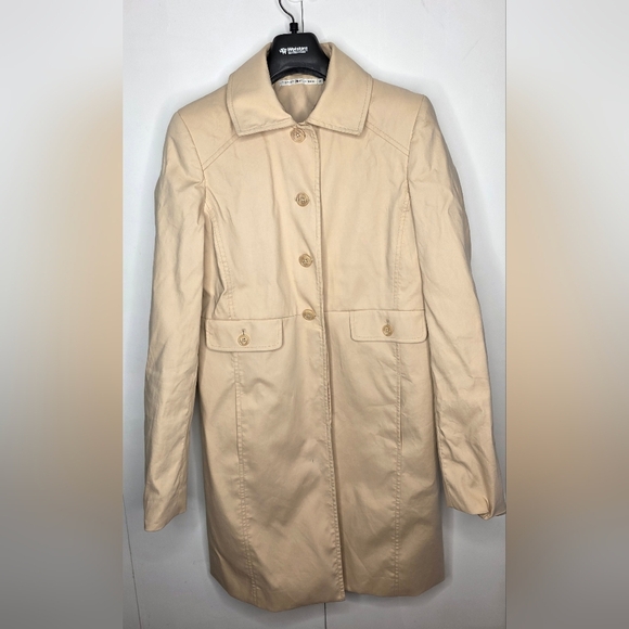 Tommy Hilfiguer Lined Women's Fall Coat. Cream, Med, In Good Condition, Cotton - Picture 6 of 14